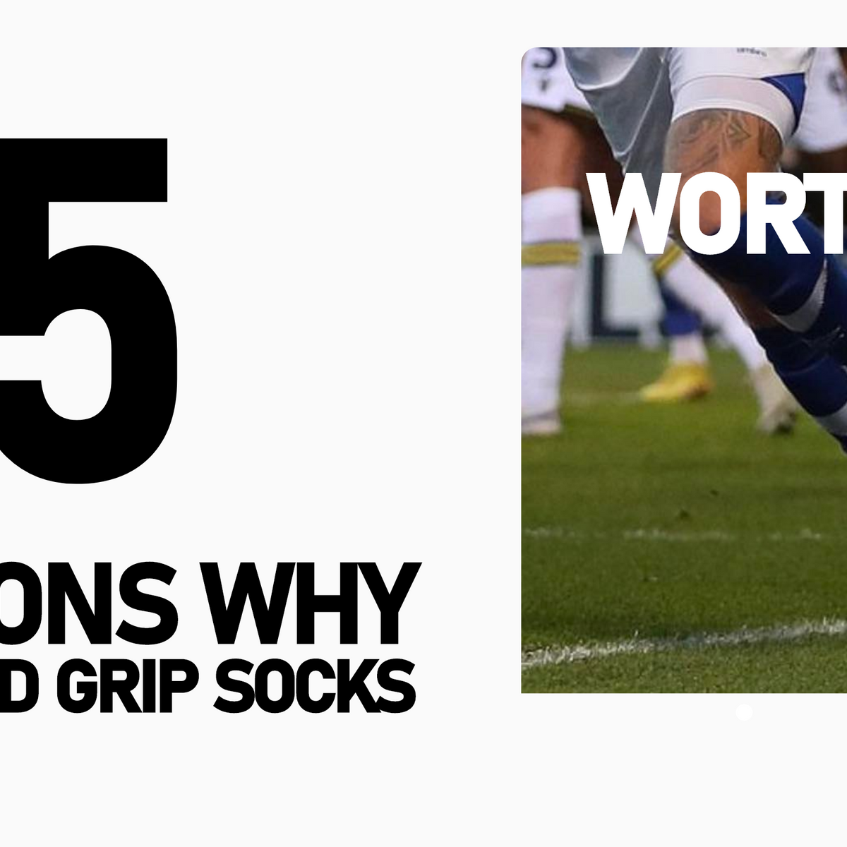 Grip Socks (Suitable for Soccer, Football, Rugby, Basketball, Tennis and  More)